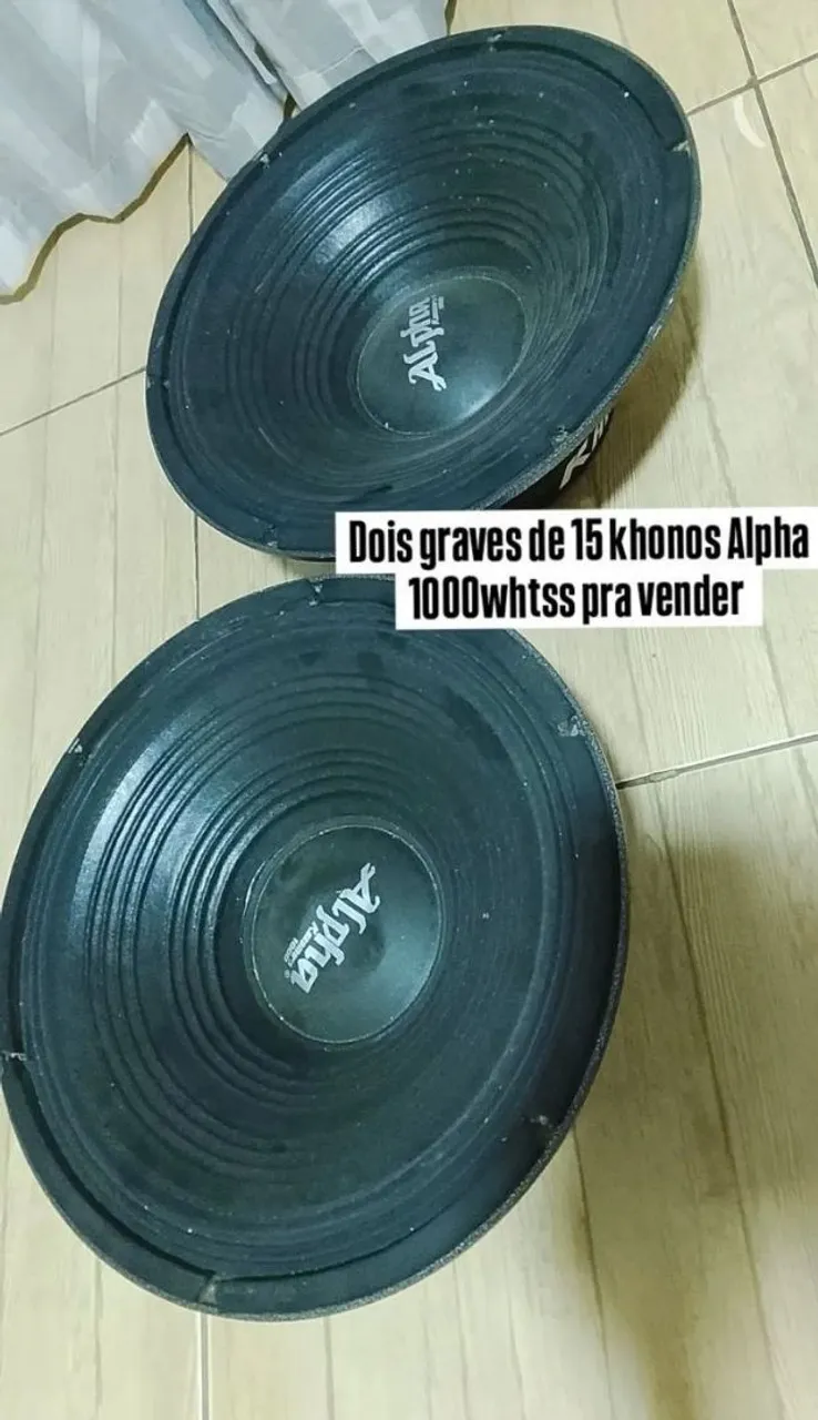 2 Subwoofers 15 Khonos Alpha 1000w