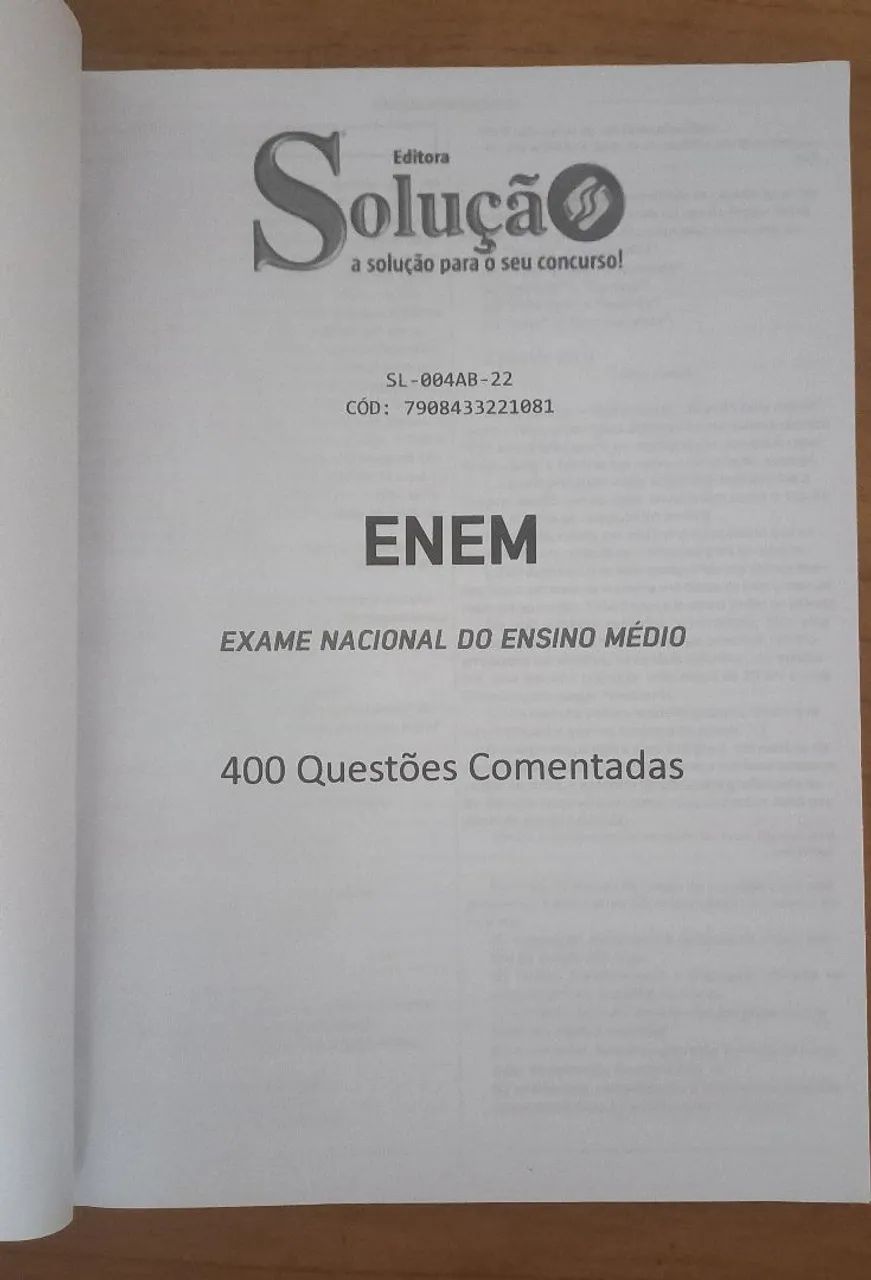 Livro 400 Questões ENEM com GABARITO comentado - Foto 2