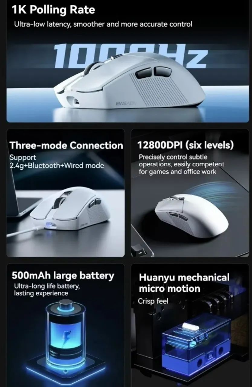 Mouse GS01 SEM FIO e LEVE - Foto 3