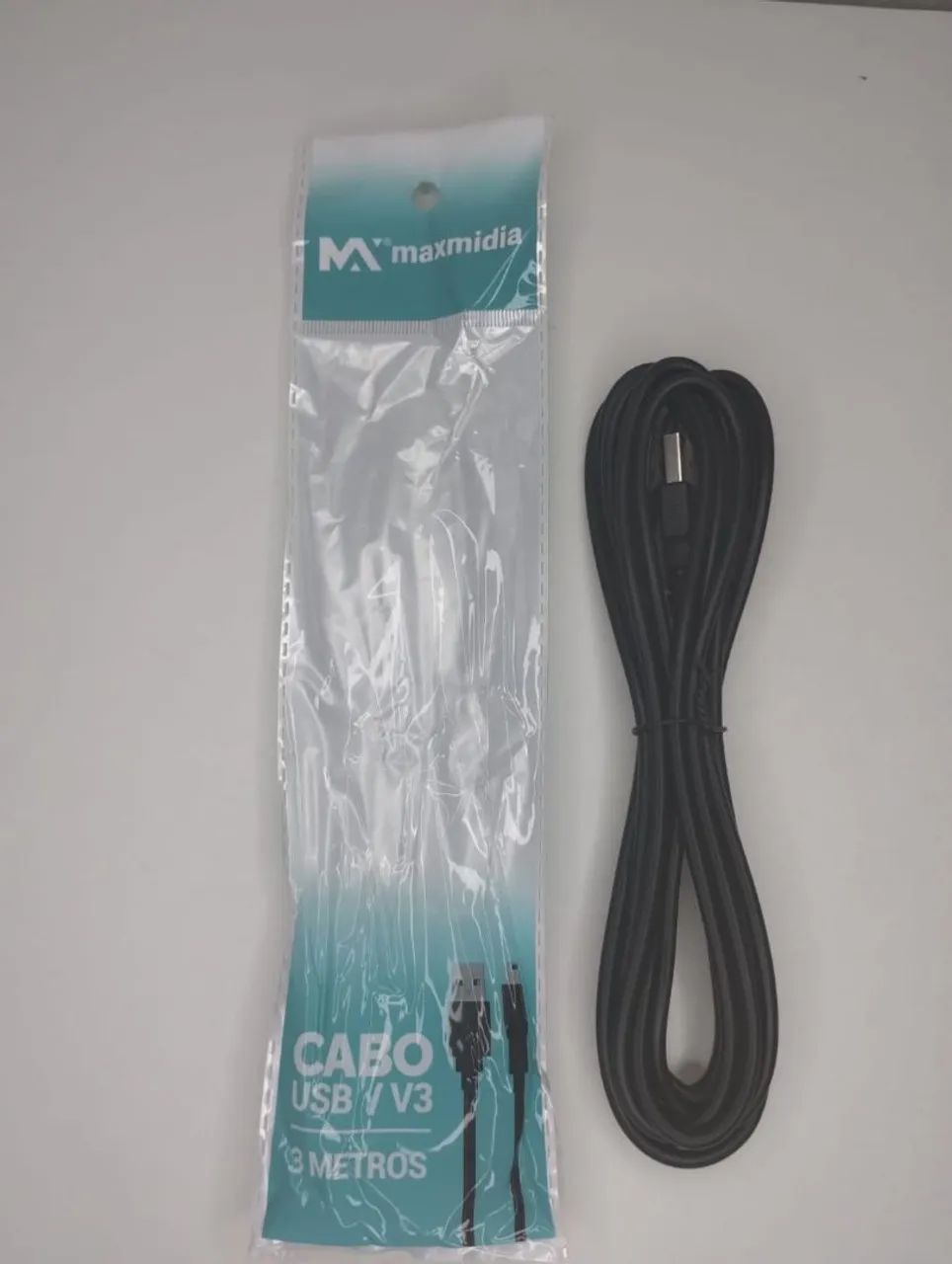Cabo USB V3 3 Metros para Smartwatch - Maxmidia