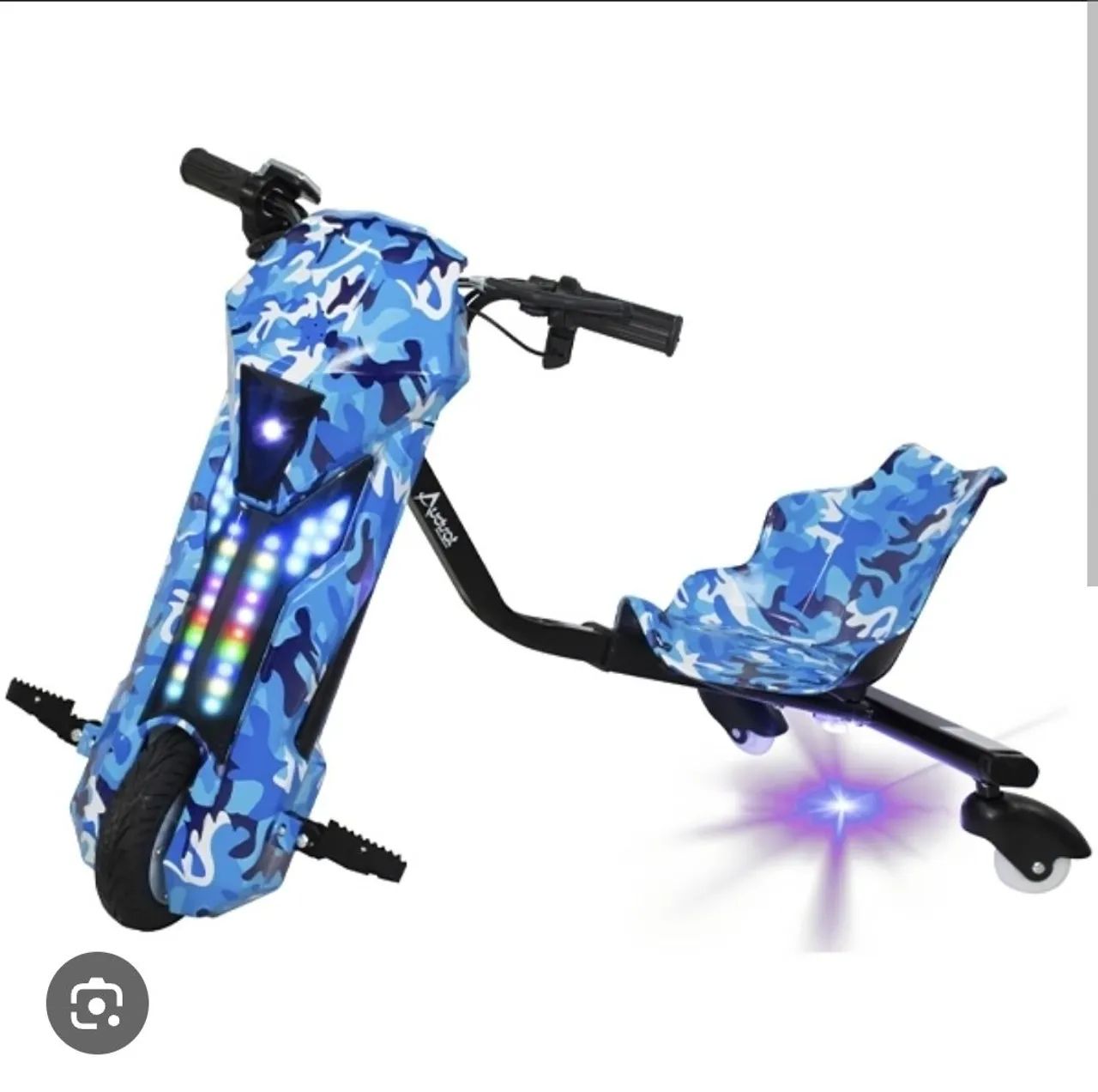 Triciclo Elétrico 250w camuflado azul