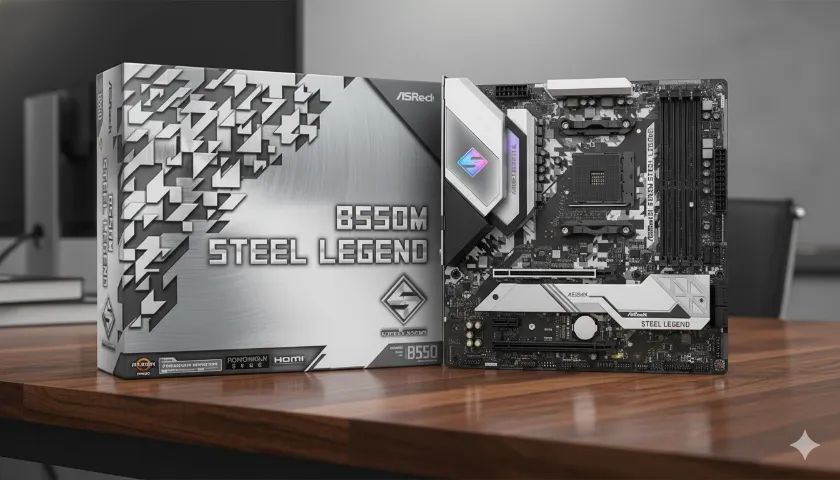 Kit Gamer - B550M Steel Legend + Ryzen 7 5700X + Air Cooler RGB