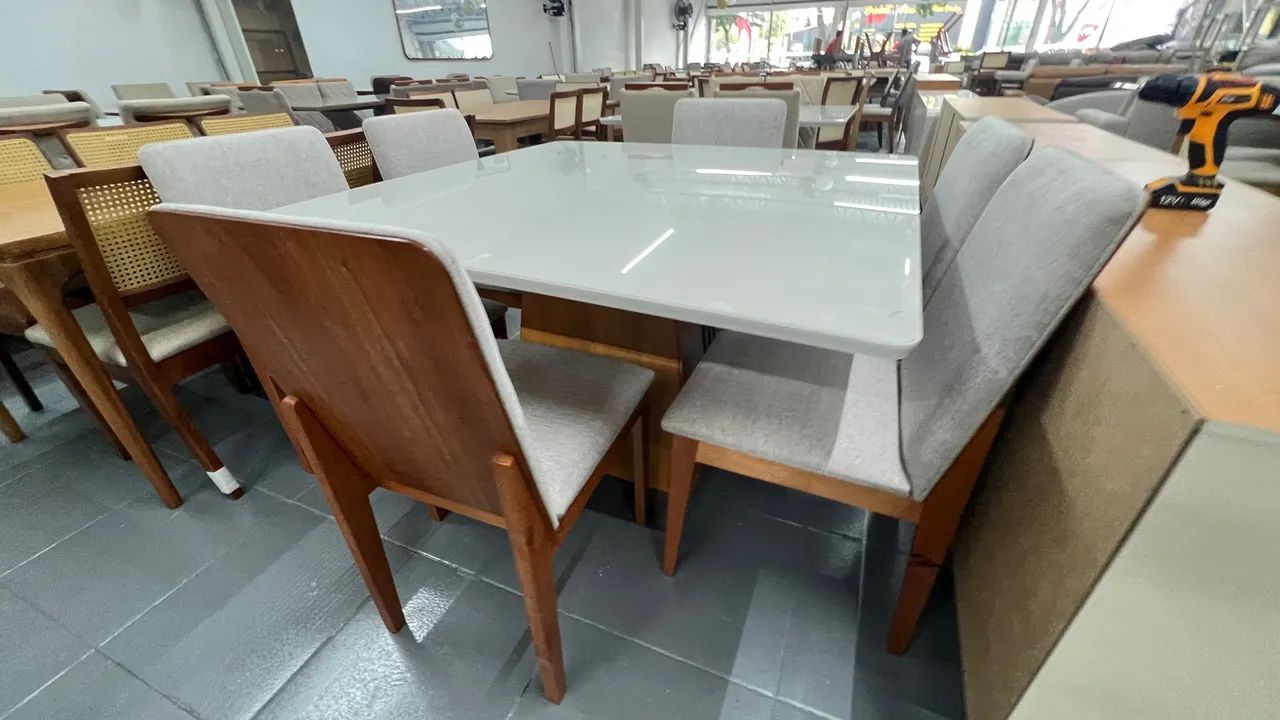 Mesa de Jantar com 6 Cadeiras mesa quadrada  - Foto 3