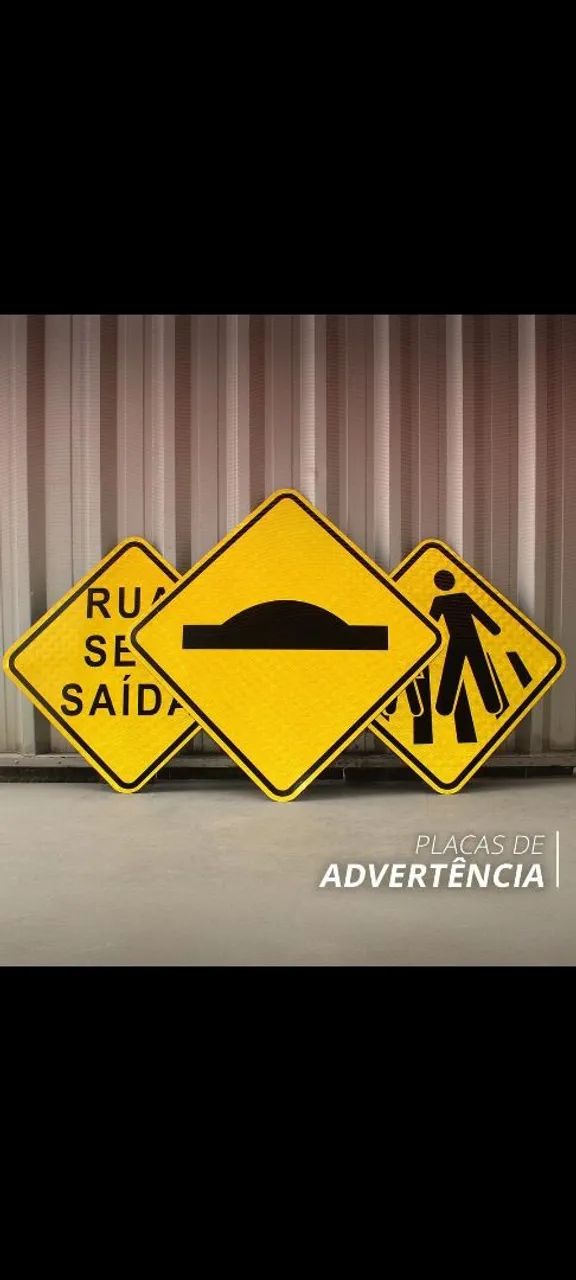 Placas de sinalização 