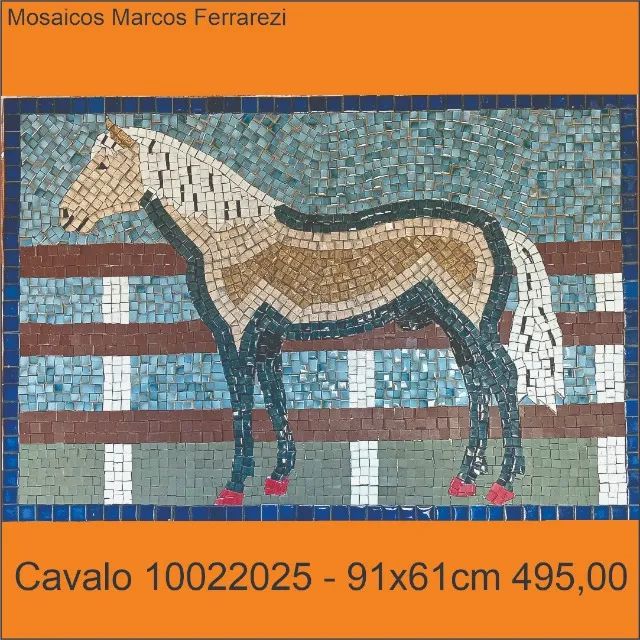 mosaico painel cavalo - Foto 6