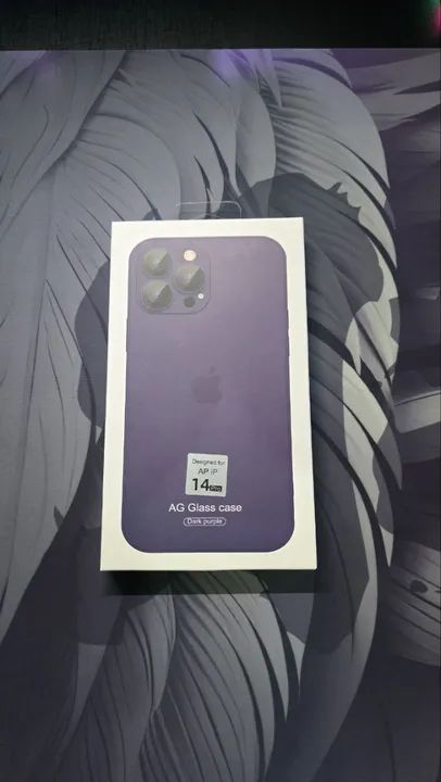 Capa Glass Vidro Temperado AG p/ Iphone 14 Pro - Dark Purple - Foto 2