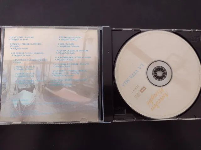 CD Álbum Original Amedeo Minghi La Vita Mia 1989 Antiguidade Nostalgia Raridade Anos 80 - Foto 3