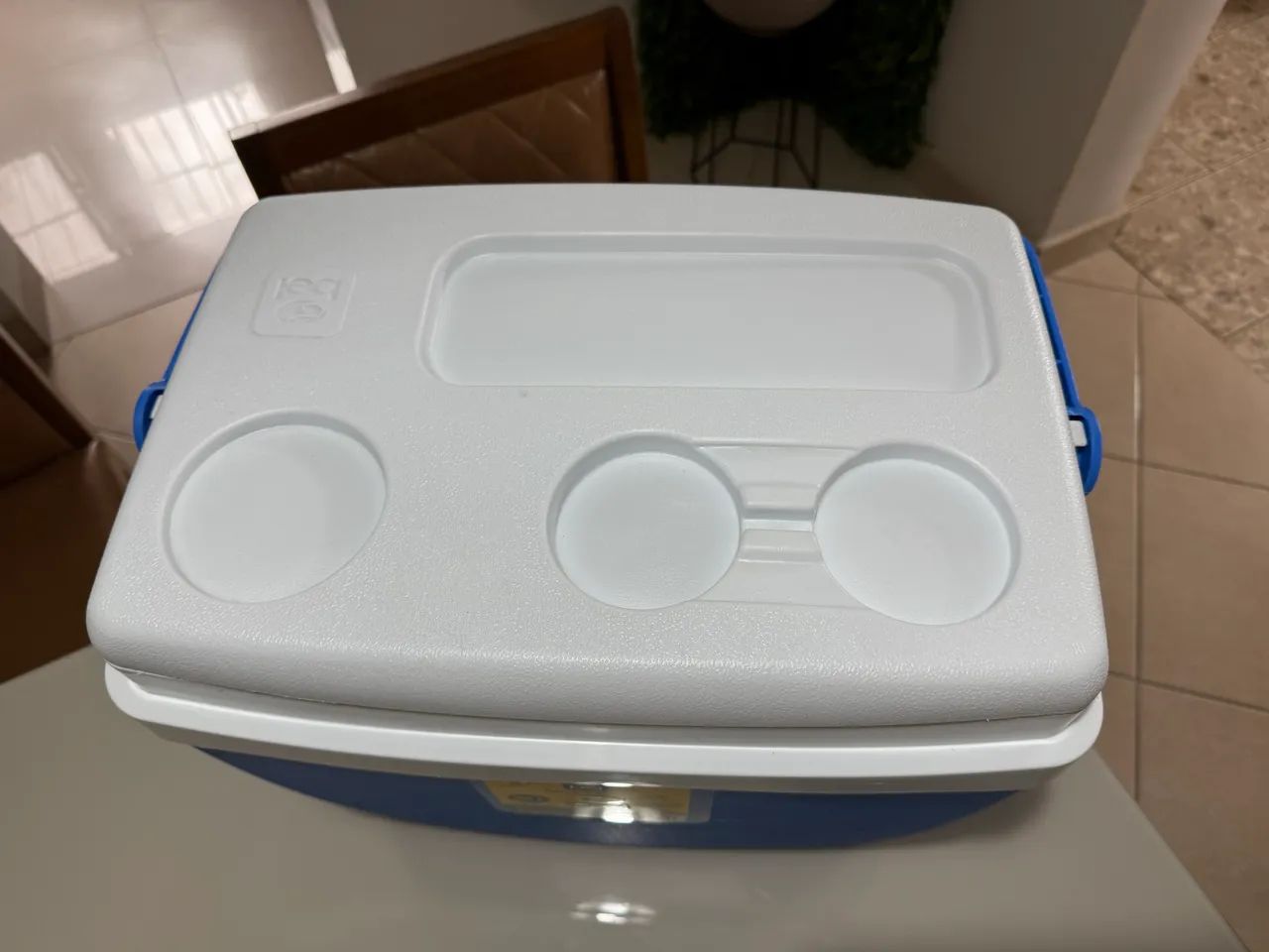 Caixa Térmica Bel 34 Litros Azul e Branca - Foto 3