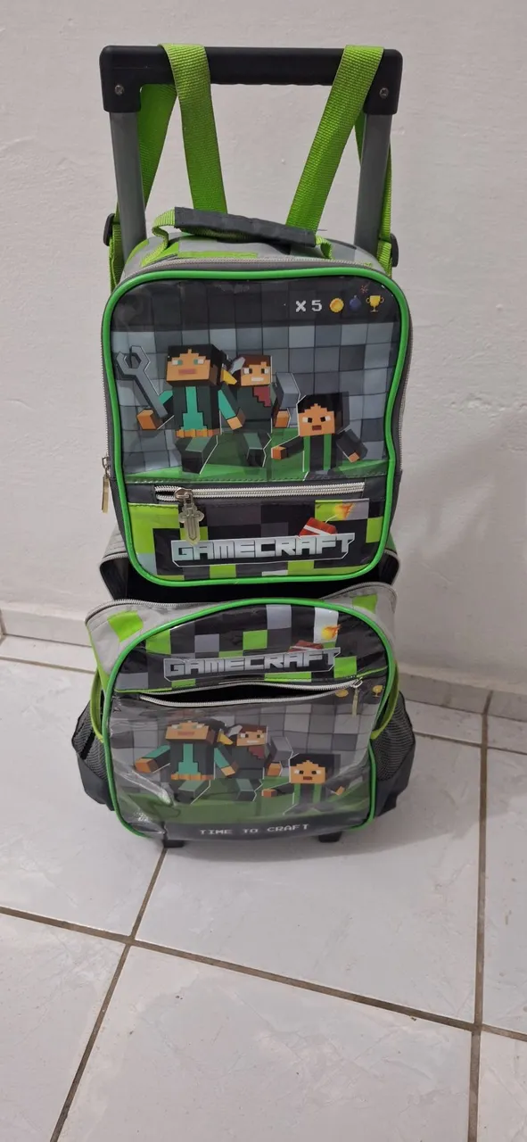 Mochila de Rodinhas Infantil Gamecraft