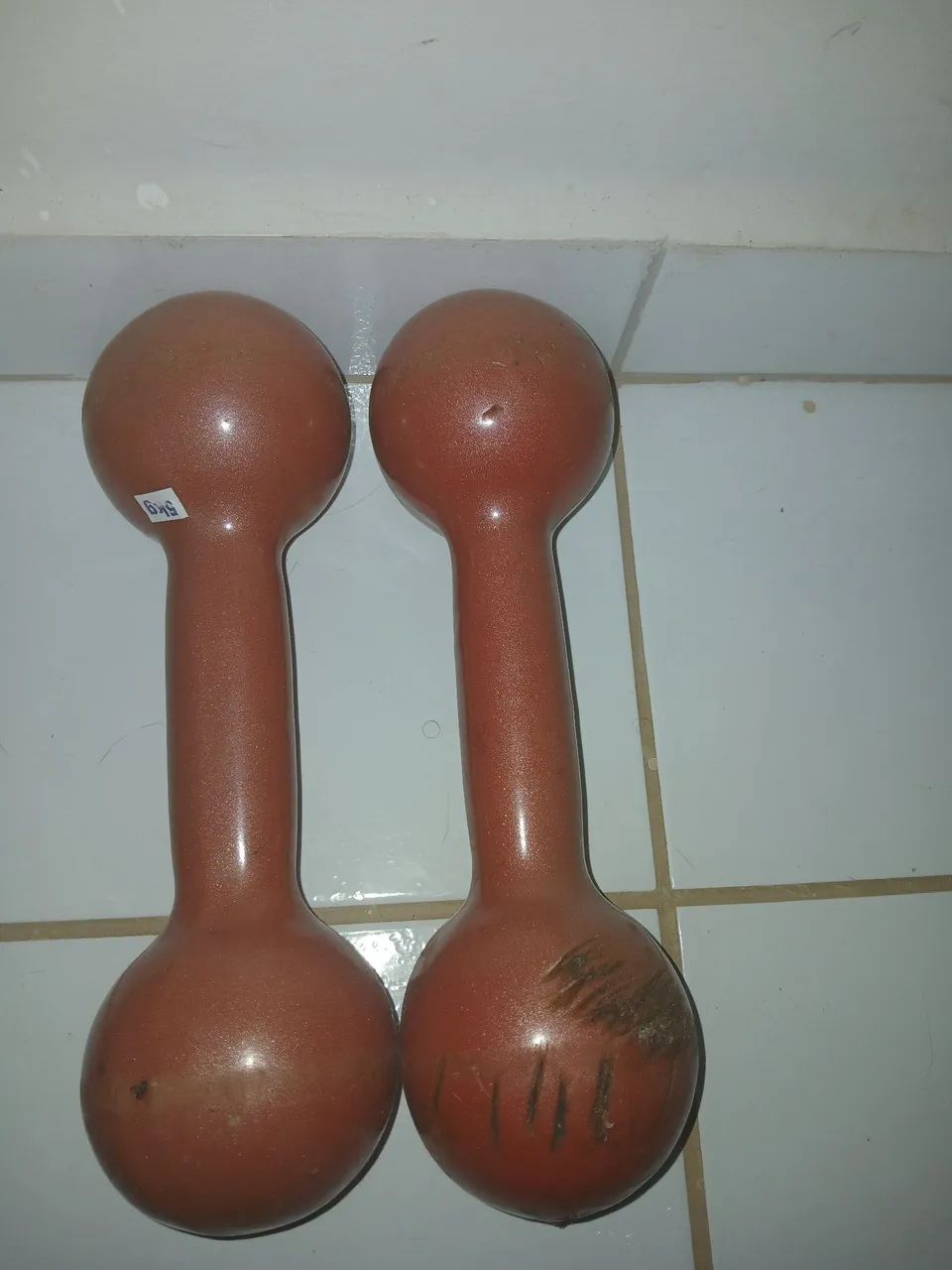 Par de Halteres vermelho 5kg cada