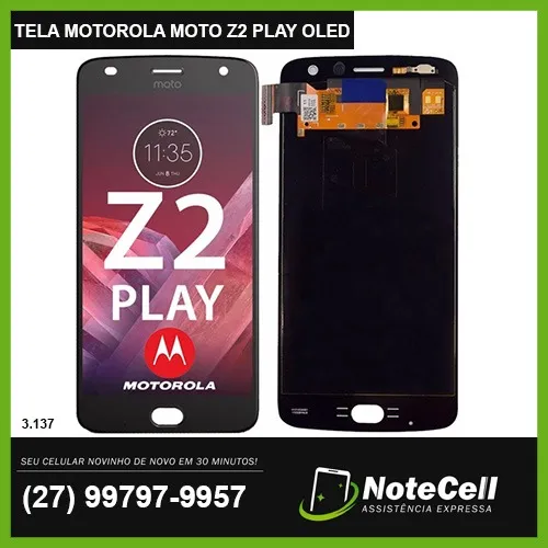 Tela Display Para Moto Z2 Play Original Amoled Xt1710 3.137 - Instalação Expressa 