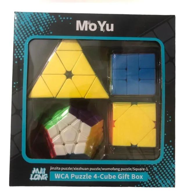 Cubos Mágicos Profissional - MoYu com 4 cubos