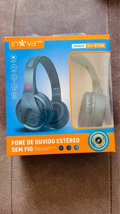 Fone de Ouvido Estéreo Sem Fio Inva KV-6708 - Foto 2