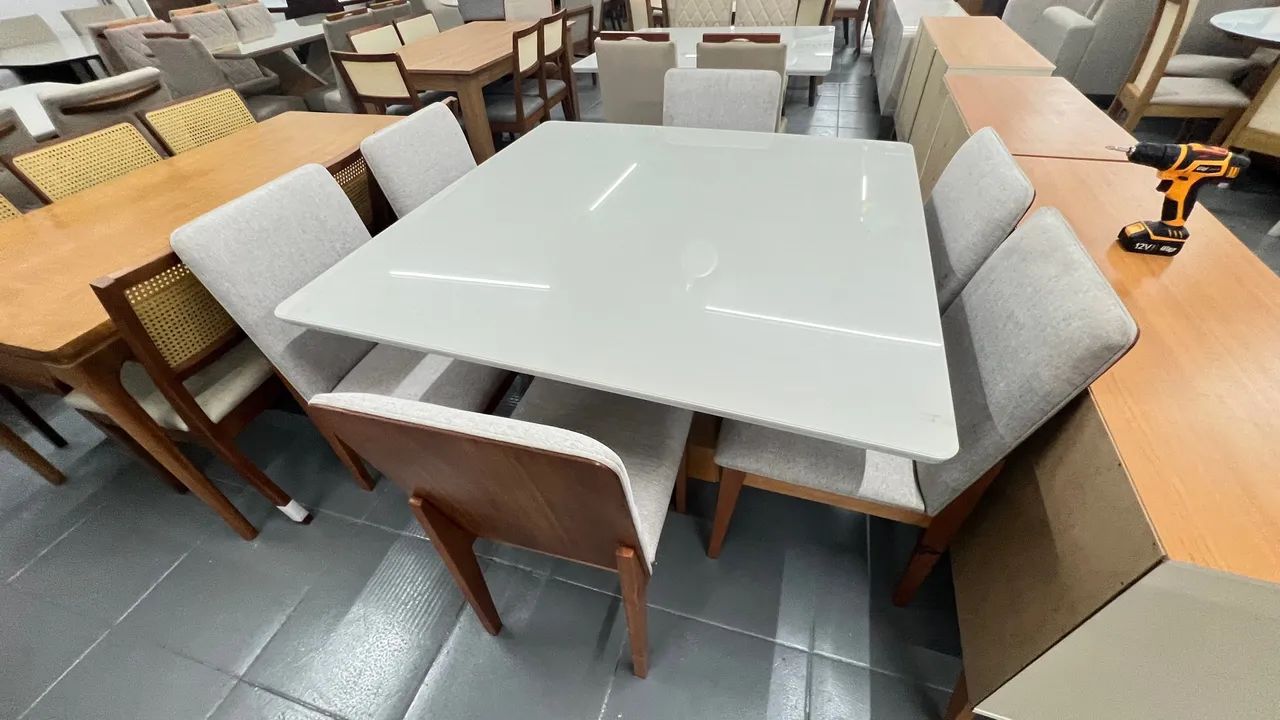 Mesa de Jantar com 6 Cadeiras mesa quadrada  - Foto 2