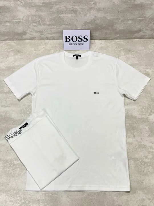 Camiseta Hugo Boss Importada - T-Shirt Logo Frontal e Ombro - Foto 3