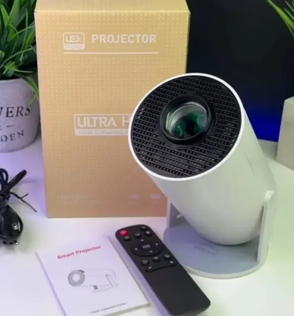 Projetor Smart TV HY300 4K Full HD Nova Mini 150 Polegadas Ideal Filmes