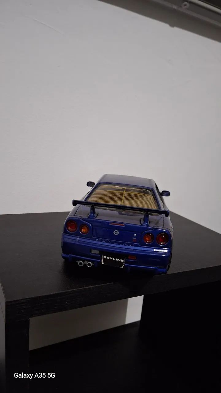 Miniatura Nissan Skyline R34 Azul - Foto 3