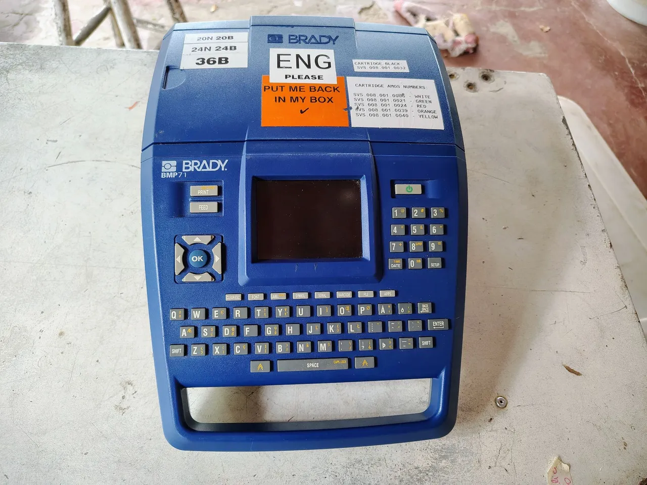 impressora de etiquetas Brady BMP71 sucata 