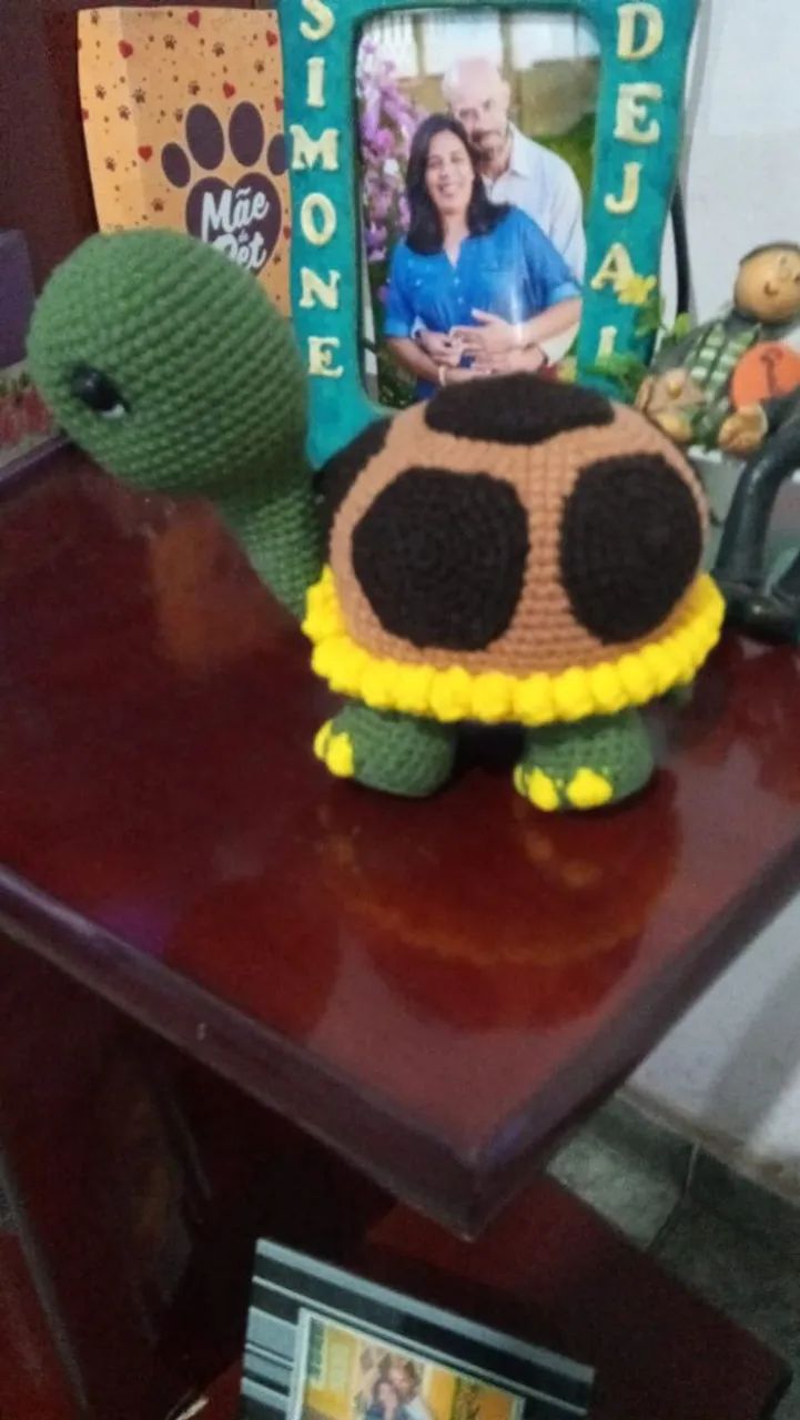 Tartaruga de crochê amigurumi - Foto 3