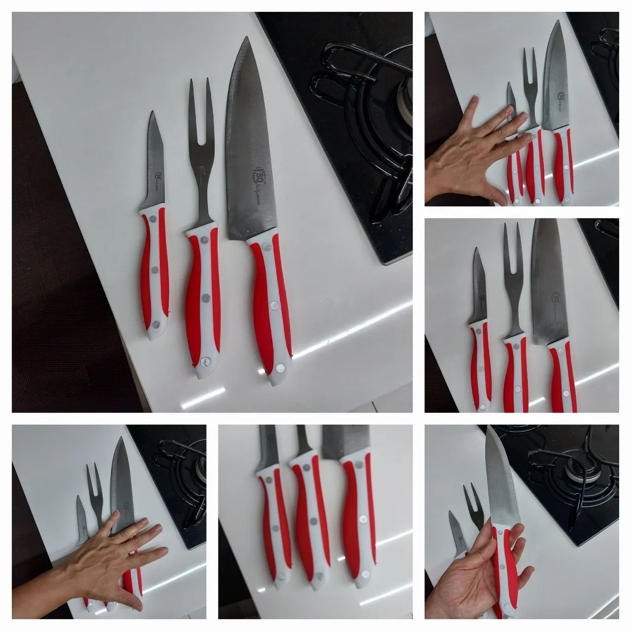 Conjunto de 3 facas para churrasco  - Foto 6