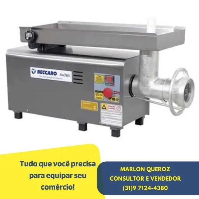 Moedor de Carne Boca 22 Beccaro Inox Bivolt