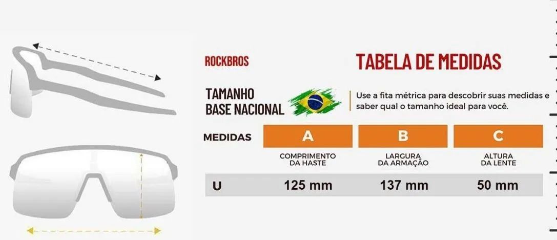 Óculos de Ciclismo Unissex Polarizado Espelhado Rockbros SP225 - Foto 6