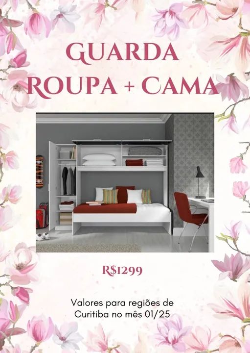 Promoção Guarda Roupa com Cama - 23/01 