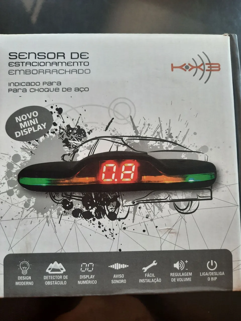 Sensor de Estacionamento Emborrachado com Display Digital