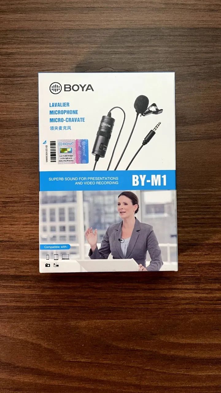 Microfone De Lapela Simples By-m1 Boya Preto