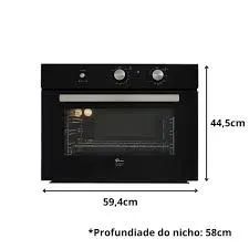 Forno a gás 50l Fischer de embutir novo - Foto 4