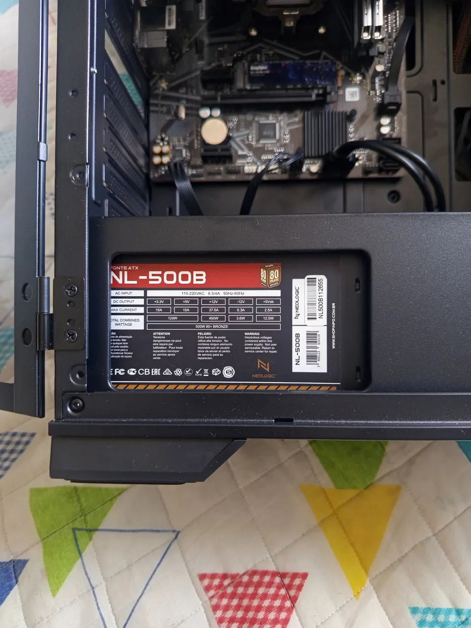 Fonte ATX Neologic NL-500B 500W 80+ Bronze. Ótimo estado!