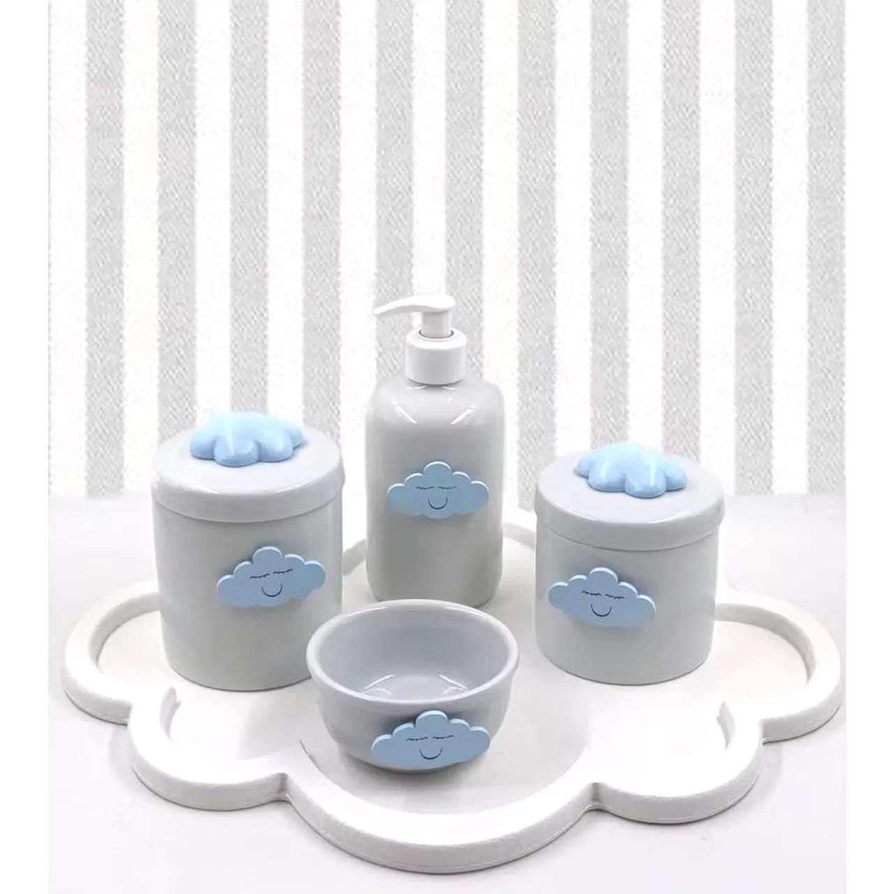 Kit de Banheiro Decorado Nuvem - Bebê