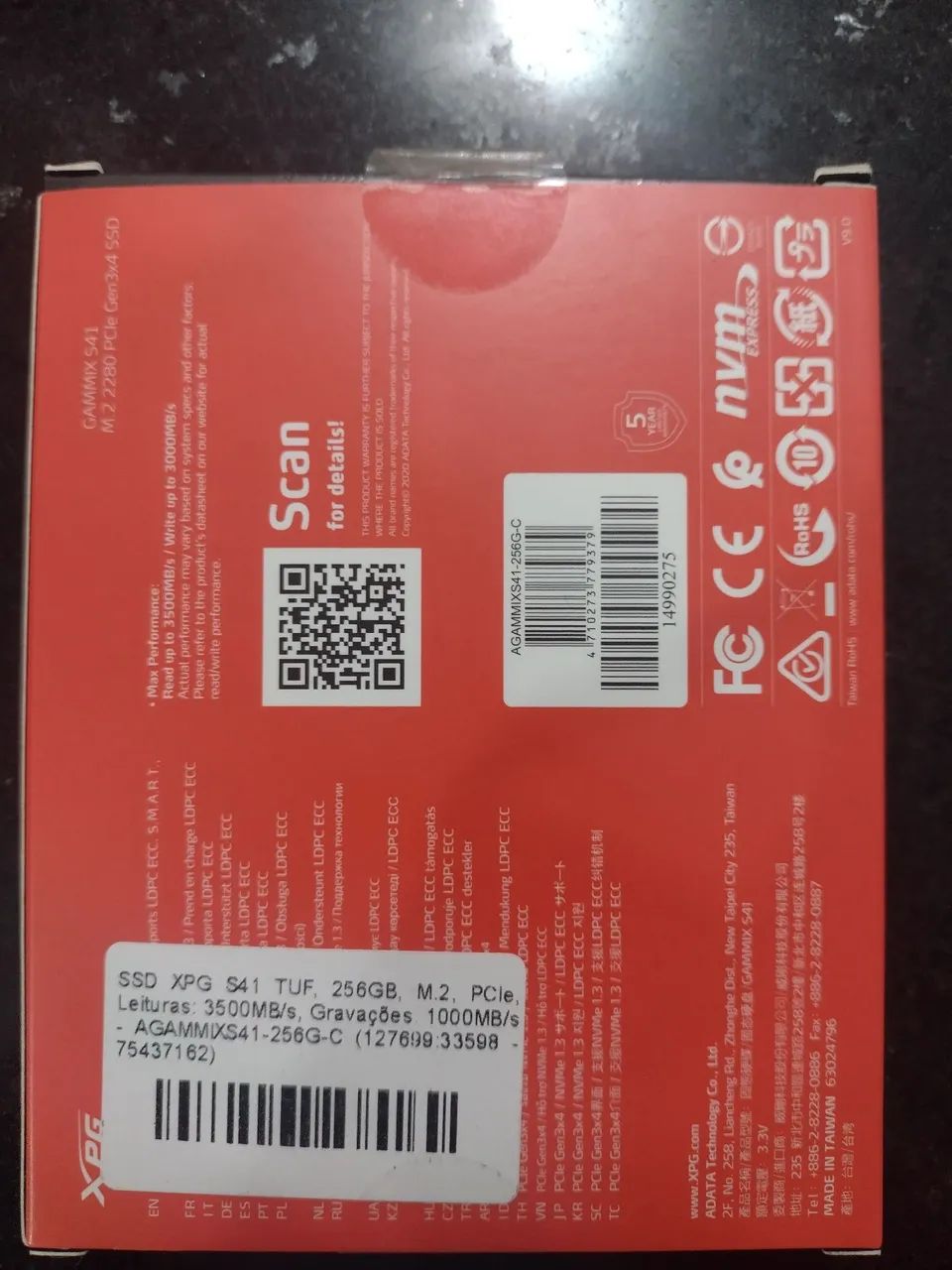 SSD  XPG GAMMIX TUF 256 GB - Foto 5