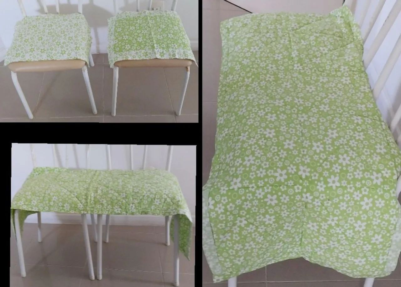 Novo! Jogo de sala (09 itens)! Conj 01 Manta Gde/04 pqs (Dupla face)/04 capas almofadas - Foto 6