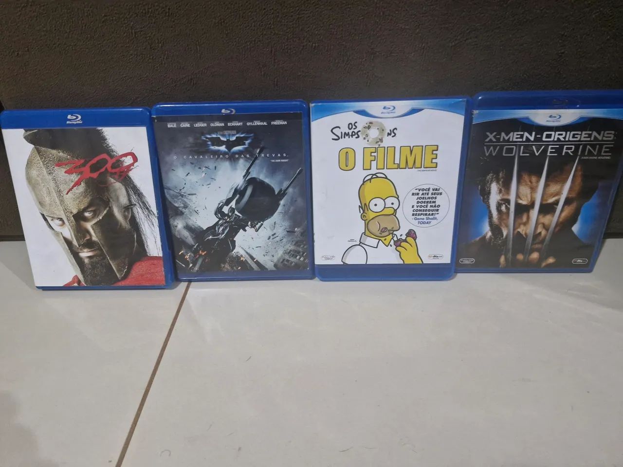 Coleção de Blu-Ray: 300, Batman, Simpsons e Wolverine