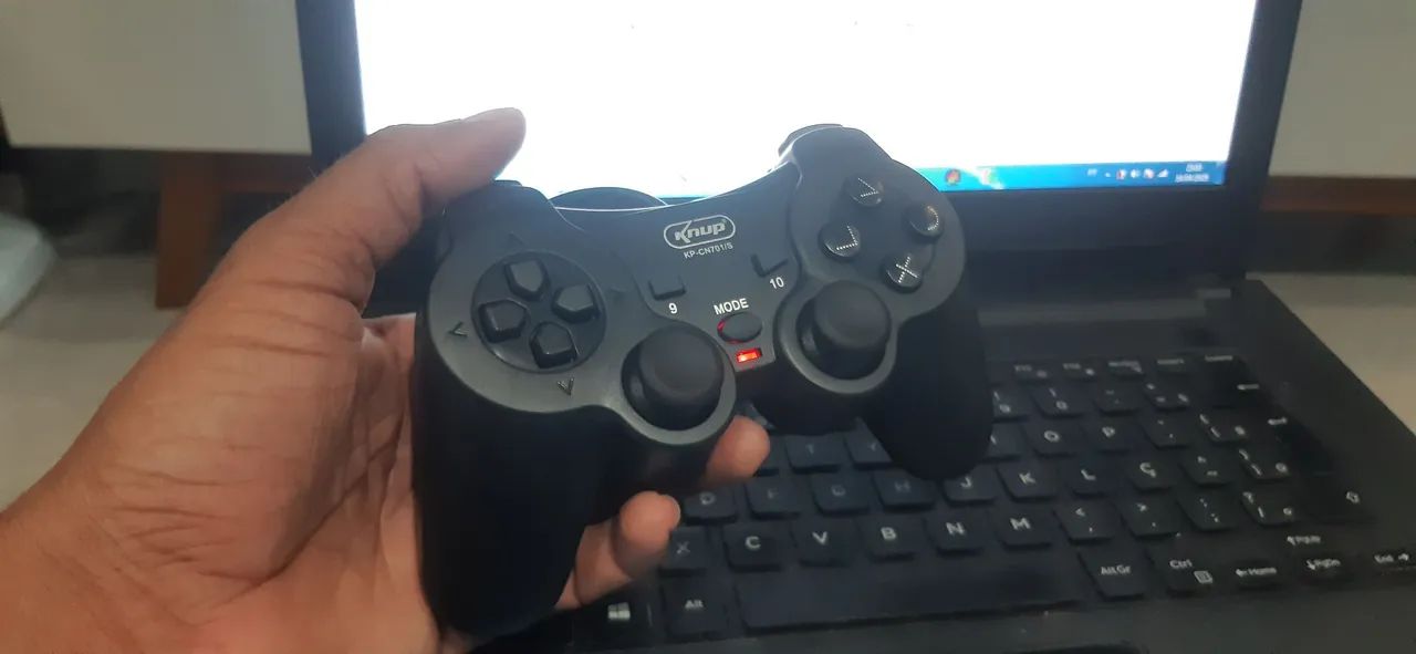 Controle usb, joystick Knup para PC, computador - já é o menor preço