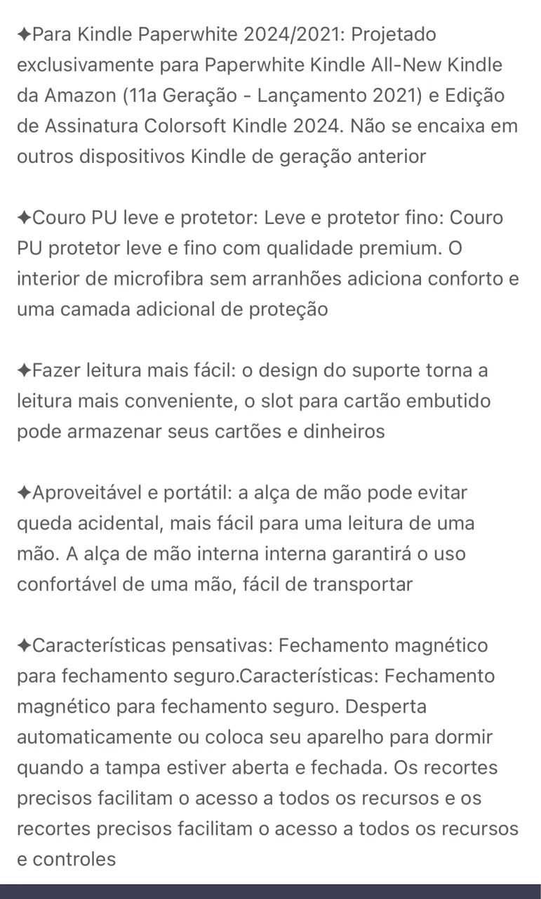 MoKo Capa Protetora De Couro PU c/ Faixa Elástica - Kindle Paperwhite De 6.8 - Foto 2