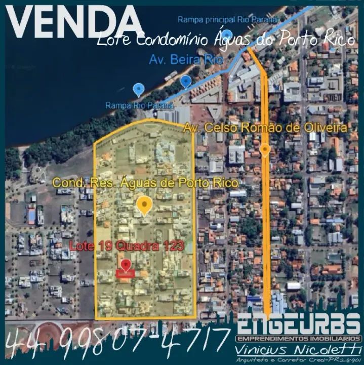 Terreno VENDA OU TROCA / 630 m2  Condomínio Águas de Porto Rico, Porto Rico/PR - Foto 2