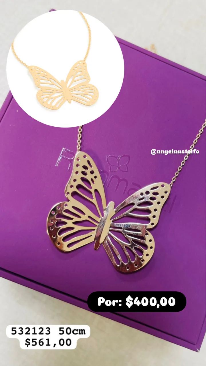 Corrente borboleta Rommanel promoção 