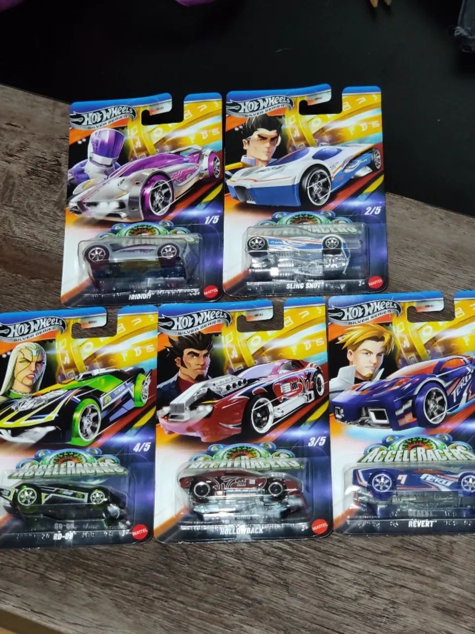 Hot Wheels Acceleracers série silver set completo