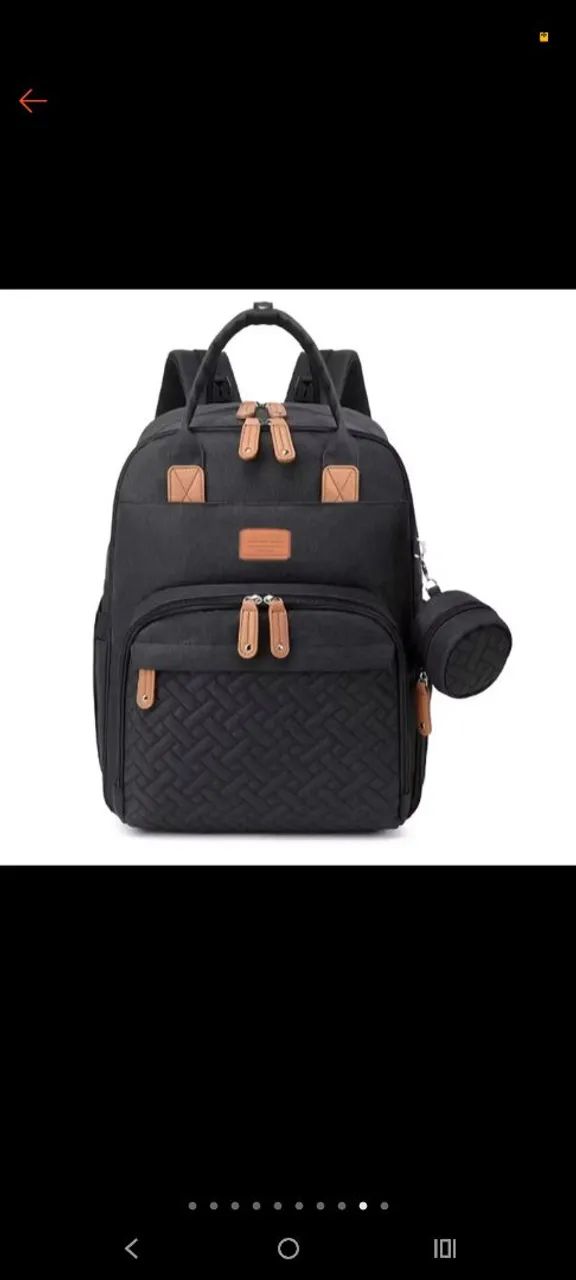 Bolsa MOCHILA MATERNITY LAND BONNY PRETA ORIGINAL