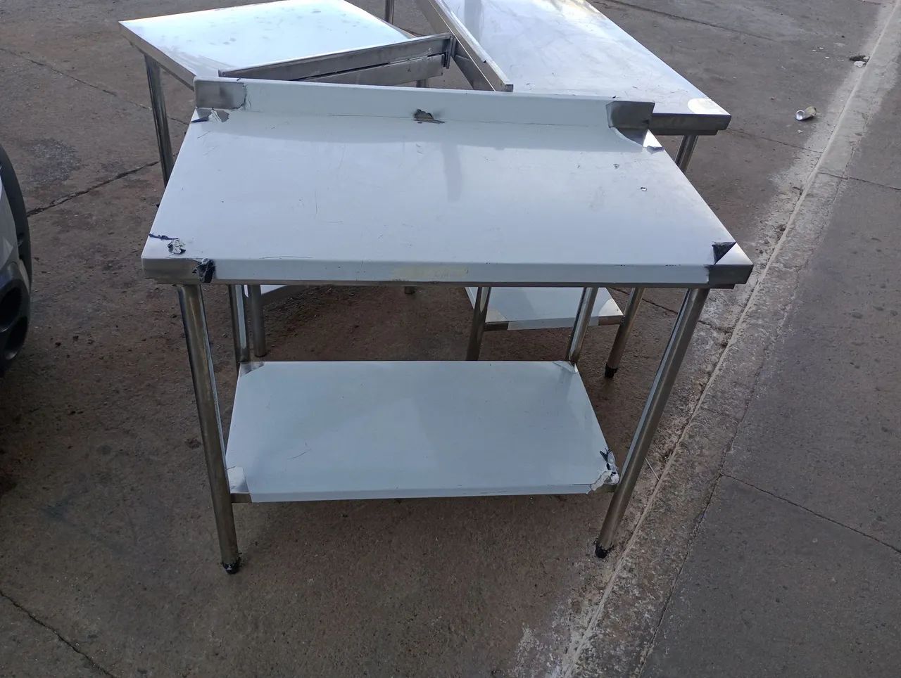 Mesa e pia de aço inox para cozinha industrial - Foto 2