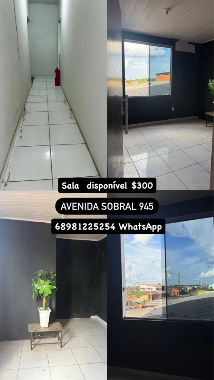 Aluga-se sala na avenida Sobral 945 por 300 reais