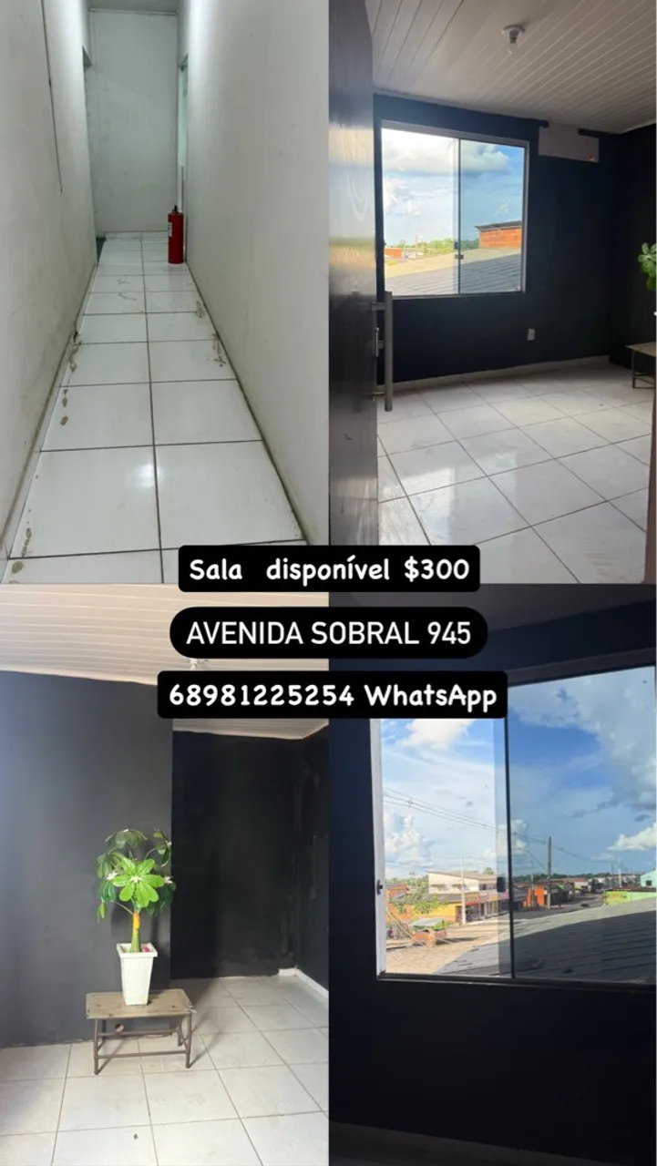 Aluga-se sala na avenida Sobral 945 por 300 reais