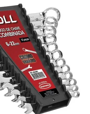 Kit Jogo De Chaves Combinadas Noll Com 12 Peças - 6 A 22mm z1444 - Foto 3