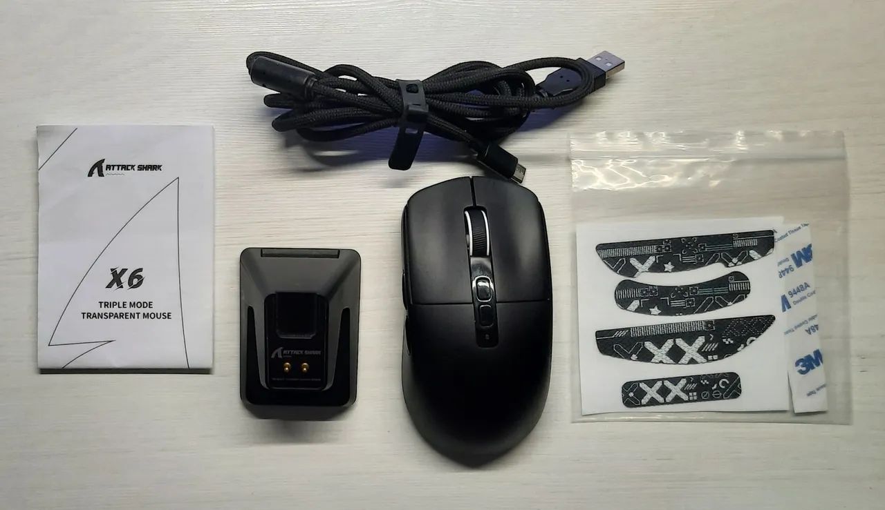Mouse Gamer Attack Shark X6 RGB com 3 Modos de Iluminação
