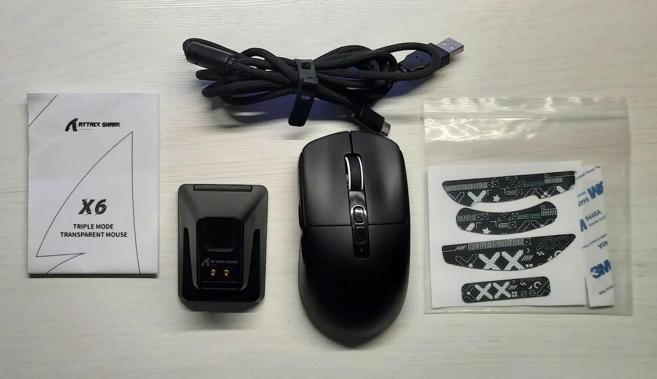 Mouse Gamer Attack Shark X6 RGB com 3 Modos de Iluminação
