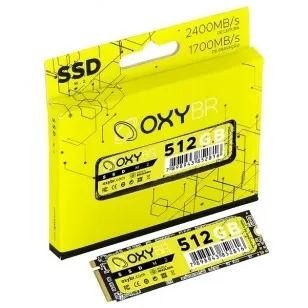SSD M.2 PCIe NVMe 512GB OXY, M.2 2280, Gen3, LEITURA 2400 MB/S, GRAVAÇÃO 1700 MB/S - OXYBR
