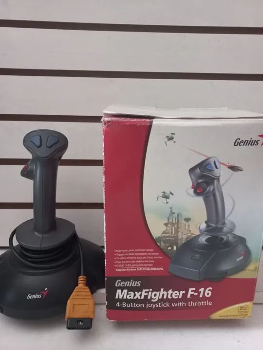 Joystick Genius MaxFighter F-16 antigo - Peças e Acessórios de