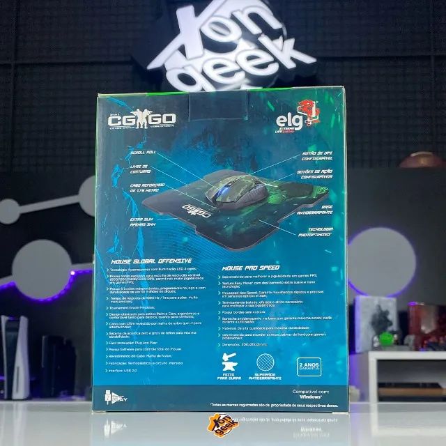 Kit 2 em 1 Mouse 6 Botões Elg | SEM JUROS via OLXPAY - Aceitamos Cartão | Enviamos - Foto 3